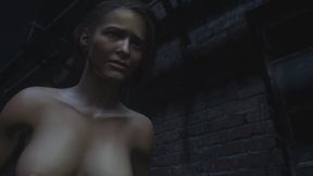 The naked and hot beauty Jill from the game resident evil 3 , Porno Game 3d