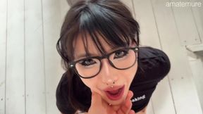 Asian teen destroyed face fucked rough deepthroated while masturbating caught on cam
