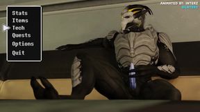 Male Turian Muscles Hyper Grow Big Alien Dick Animation