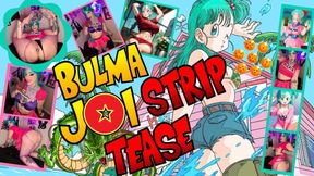 PAWG Bulma sloppy Wet JOI & Strip Tease Dildo Fuck