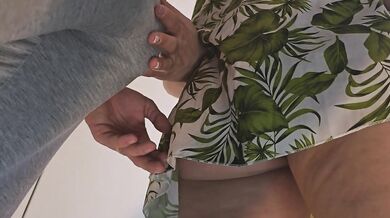 Almost caught when I touched a stranger's boner in a crowded bus!! He Filled my panties with his CUM