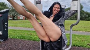 Outdoors Naked and Pissing