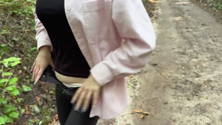 I made a pee puddle in the forest