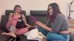 Italian Girl And Mature Milf Looked Like Lesbians... But As Soon As They See The Cock They Discover The Truth