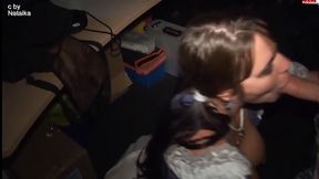 Busty brunette slut Natalie gets fucked and facialyzed at the Disco