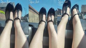 mes jolis talons en voiture