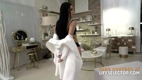 Black haired Nelly Kent gets assfucked by a big cock in POV