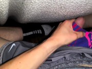 Cum on my stepsisters nike sock while wearing her clothes