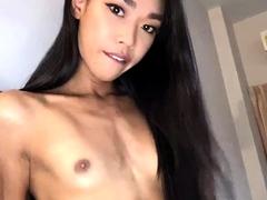 Small tits shemale fucked hard by dude