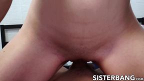 Slim blonde Dez Hansen deep-throats stepbro's big cock