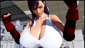 Fucking Tifa's giant tits in 3D POV with breast expansion audio sounds