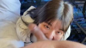 Thicc mature MILF with big tits gets a POV soft cock blowjob and cums hard