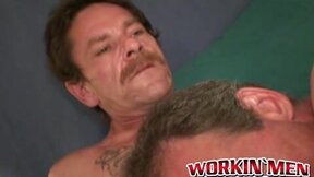 Inked old homo in sixtynine style blowjob session