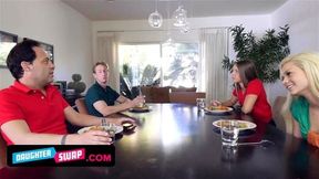 Hot Dads Trade Cute Teen Stepdaughters Elsa Jean And Liza Rowe pt 1