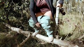 I need to piss during a long hike in the woods &mdash;  after I finished I noticed a man watching me
