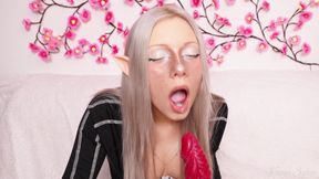 Divulya-sladulya Fills Her Mouth with Sperm - Blowjob of a Big Dick!