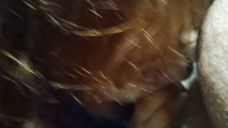 Public blowjob, first time cum in mouth and gag