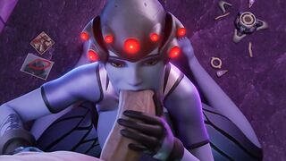 Widowmaker Deepthroating inside a nightclub. GCRaw. Overwatch