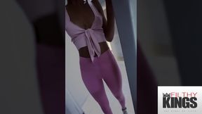 FilthyKings - I Filmed & Fucked My Cute Hot Ebony GF In The Gym Bathroom