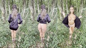 je m’exhibe dans les bois