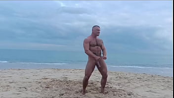 Hot Stud Dances Naked On The Beach- full video