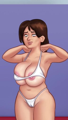 Stepson helps her stepmom in buying clothes (Summertime Saga)   Clip 2