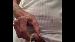 Quick pee through small Prince Albert plug