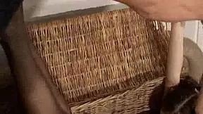 Flexible gymnast erect banged