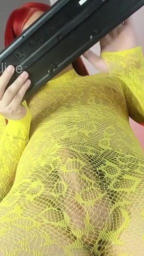 Colombian Shemale Fat White Cock Shows off Alone