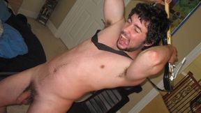 Hunky solo guy David West playing with his meat