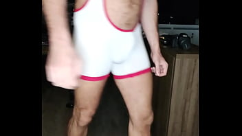 Luis Kolodin cums dressed on wrestler