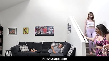 PervFamXX - Skinny stepdaughter Cecelia Taylor masturbates when she catches her stepparents Natasha Nice and Dan Ferrari fucking in the bedroom