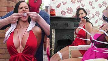 Taylor & Chloe in: Infiltrating The Chrysanthamum Mansion Jeopardy: Buxom, Beautiful, Befuddled with Tight Bondage! (HD)