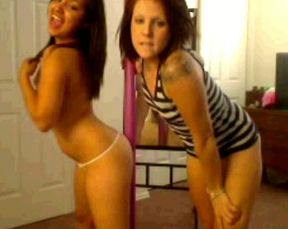 Two teen sluts are getting down and dirty on webcam