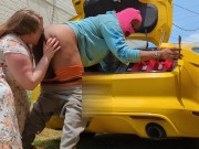 Sara Sitwell Eats Ass For Fixing Her Car