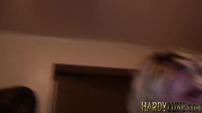 British blonde Yuffie gets doggystyle fucked then gives a blowjob