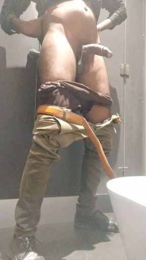 Masturbating in Public Toilet for You