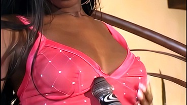 Lori Alexa is a Black girl with big natural tits and a twat so moist that she has to fuck it slowly