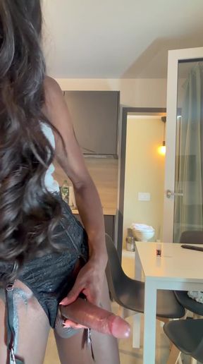 Amateur teen with big tits shows off her tight ass and juicy pussy