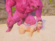 Фурри Bull Твинк застрял в песке [yiff party]