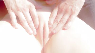 Step daddy gives a sensual massage to my small tight pussy with a clit orgasm