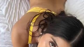 Busty Brunette Pleasures Him Post-Date