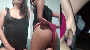 it s not gay if i play with my ass with the toy, lingerie and her skirt, right?