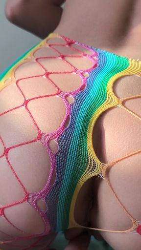I let my stepbrother admire my body, he follows the outline of my virgin pussy and masturbates it   Clip 1