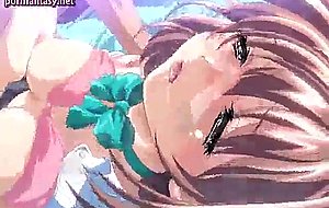 Horny hentai guy play with pussy