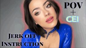 JOI and CEI by your Queen in blue latex POV