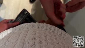 Tempting Dressing Room Encounter: Red Bra Try-On Sparks a Steamy Surprise!