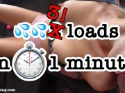 THREE Loads In 1 Minute - HUGE 4K Cumshots YummyCouple Blowjob Cum On Tits