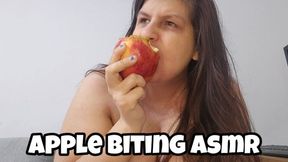 ASMR Apple Biting & Chewing - Mouth Sounds Close Up Chubby