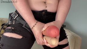 small penis humiliation blowjob & pegging